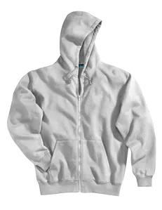 Tri-Mountain 690 Cotton/poly sueded finish hooded full zip sweatshirt.