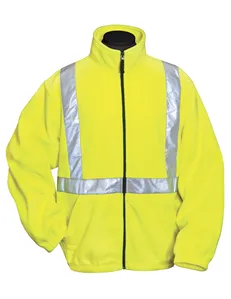 Tri-Mountain 7130 100% polyester anti-pilling safety fleece jacket. ANSI Class 2.