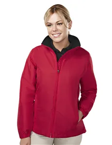 Tri-Mountain 8860 Women 100% polyester long sleeve jacket with water resistent .
