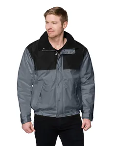 Tri-Mountain 8900 Colorblock nylon jacket with fleece lining.