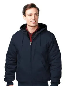 Tri-Mountain J4550 Men cotton canvas hooded jacket