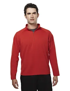 Tri-Mountain Performance 655 Men Poly UltraCool pique 1/4 zip pullover shirt.