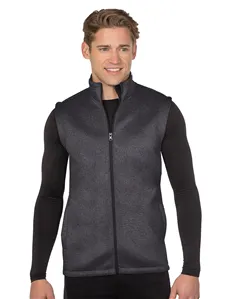 Tri-Mountain Performance F7002 Men Layer Knit Vest. 9.8 oz. 90% polyester/10% spandex layer knit.