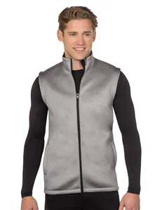 Tri-Mountain Performance F7002 Men Layer Knit Vest. 9.8 oz. 90% polyester/10% spandex layer knit.