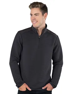 Tri-Mountain Performance F7258 Double-Knit Quarter-Zip Pullover