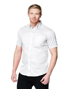 Tri-Mountain W700SS Men 3.8 oz. 60% cotton/40% polyester brushed twill short sleeve woven shirt.