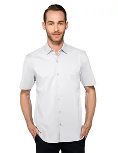 Tri-Mountain W743SS Men 68% cotton/27% polyester/5% spandex short sleeve woven shirt.