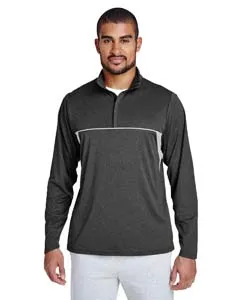 Team 365 TT26 Mens Excel Mélange Interlock Performance Quarter-Zip Top