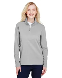 UC792W UltraClub Womens Coastal Pique Fleece Quarter-Zip