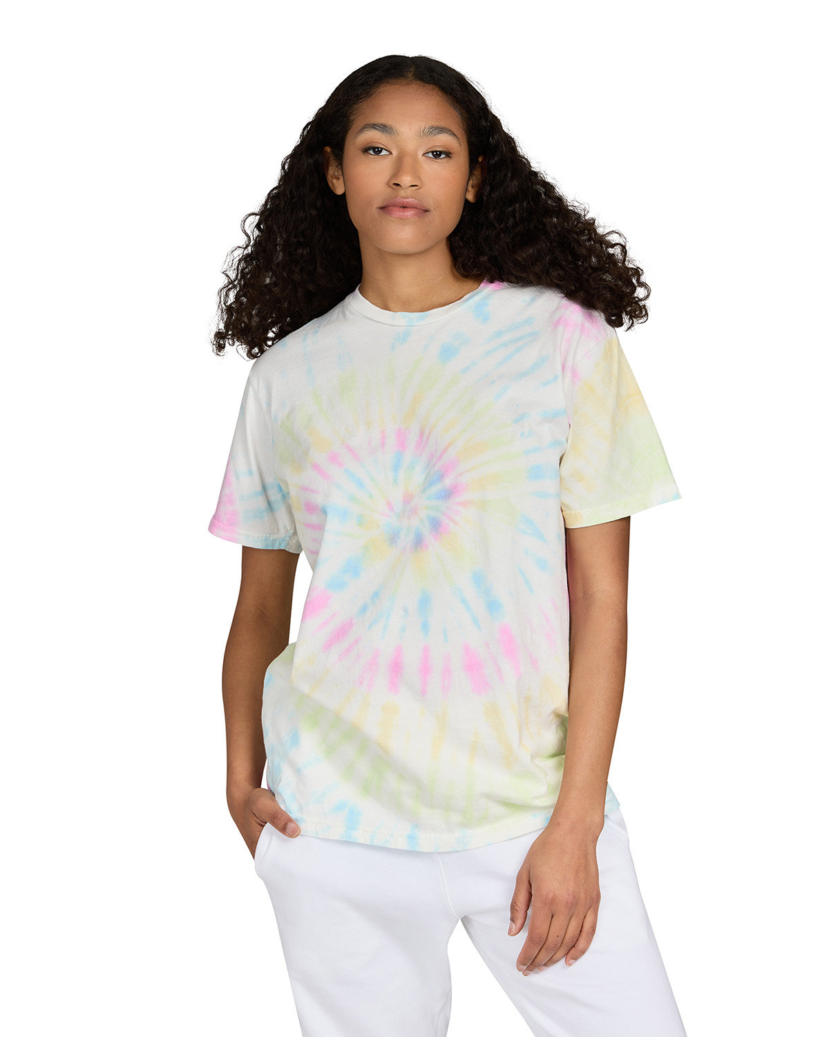 US Blanks 2000SW Unisex Made in USA Swirl Tie-Dye T-Shirt