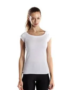 US Blanks US180 Ladies 3.8 oz. Cap Sleeve Raw Edge Open Neck