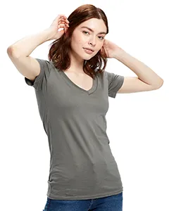 US Blanks US120 Ladies Made in USA Short-Sleeve V-Neck T-Shirt