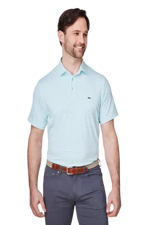 G012426 vineyard vines Mens Bradley Stripe Sankaty Polo