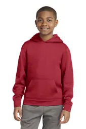 Sport-Tek YST244 Youth Sport-Wick Fleece Hooded Pullover.