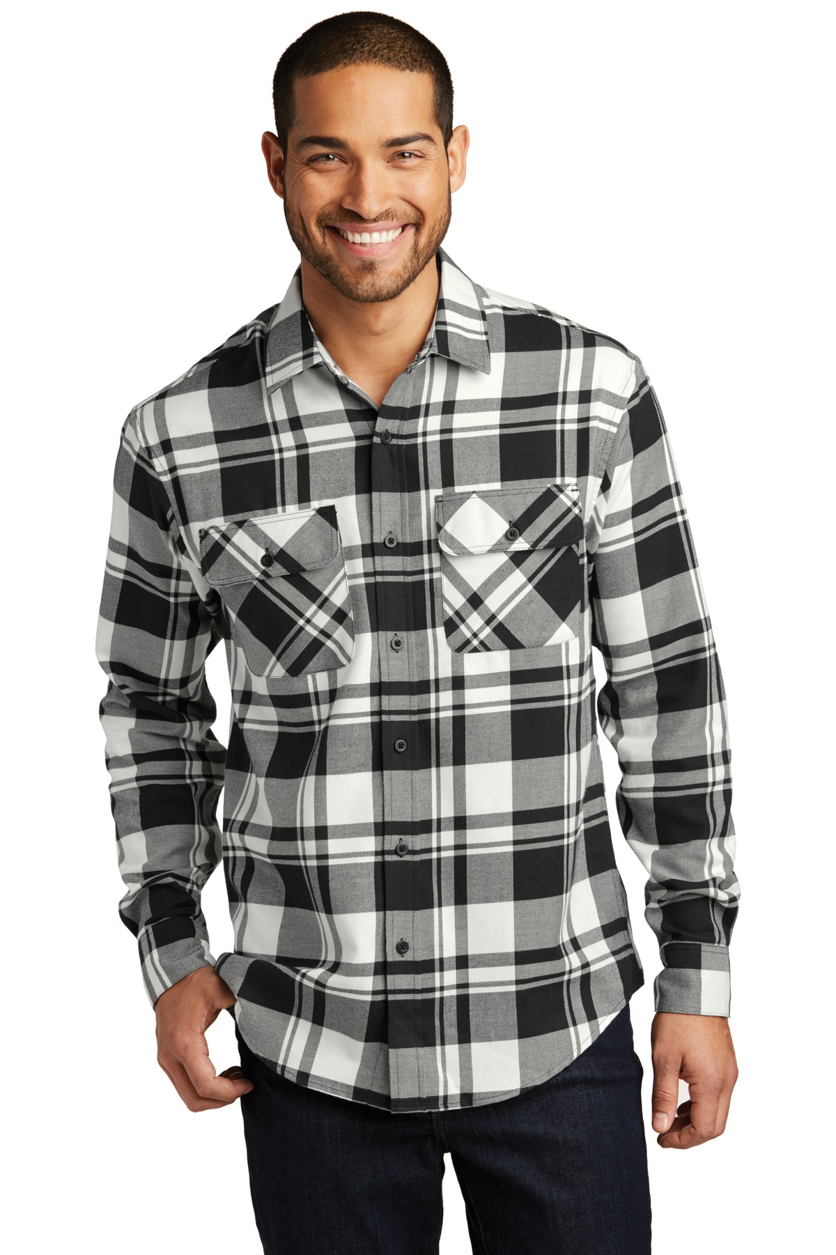 ApparelBus - Port Authority W668 Plaid Flannel Shirt.